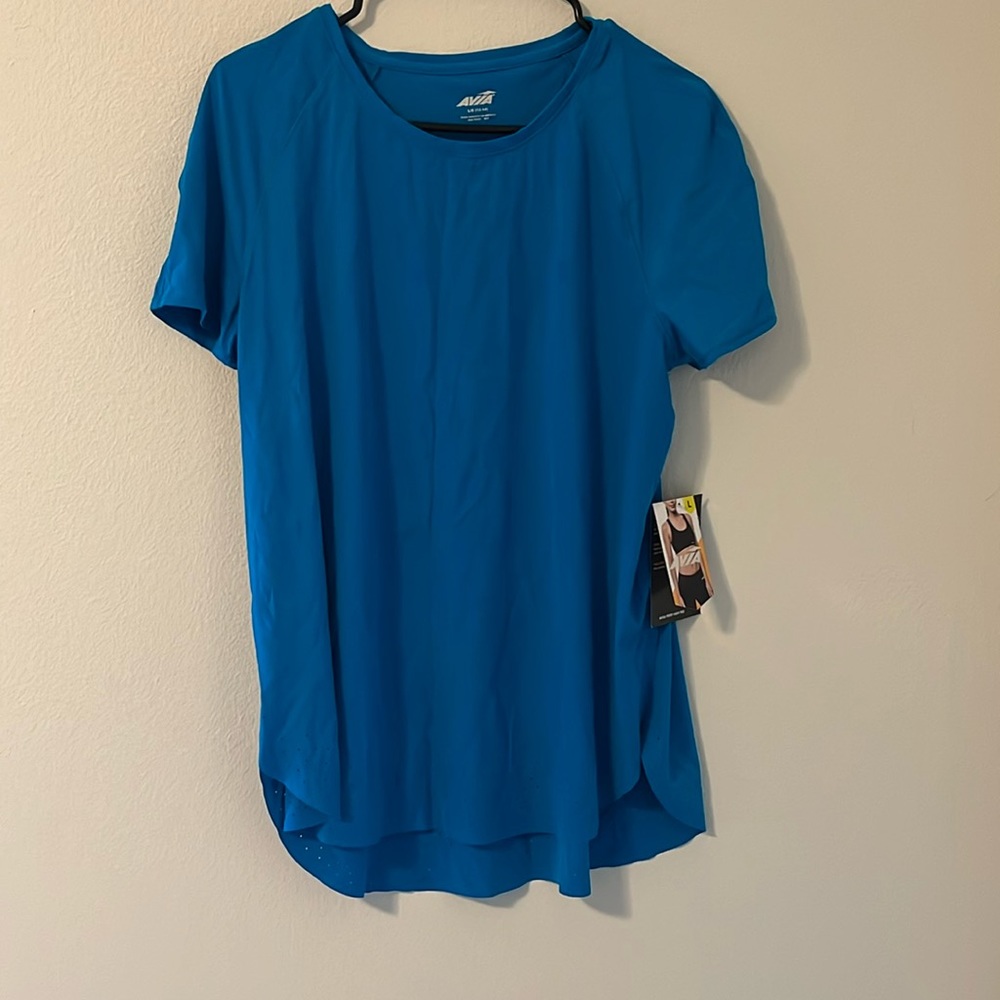 Blue Short Sleeve Workout Shirt | L